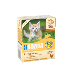 BOZITA FRESH MENU KITTEN KAWAŁKI W SOSIE Z EXTRA KURCZAKIEM 370g